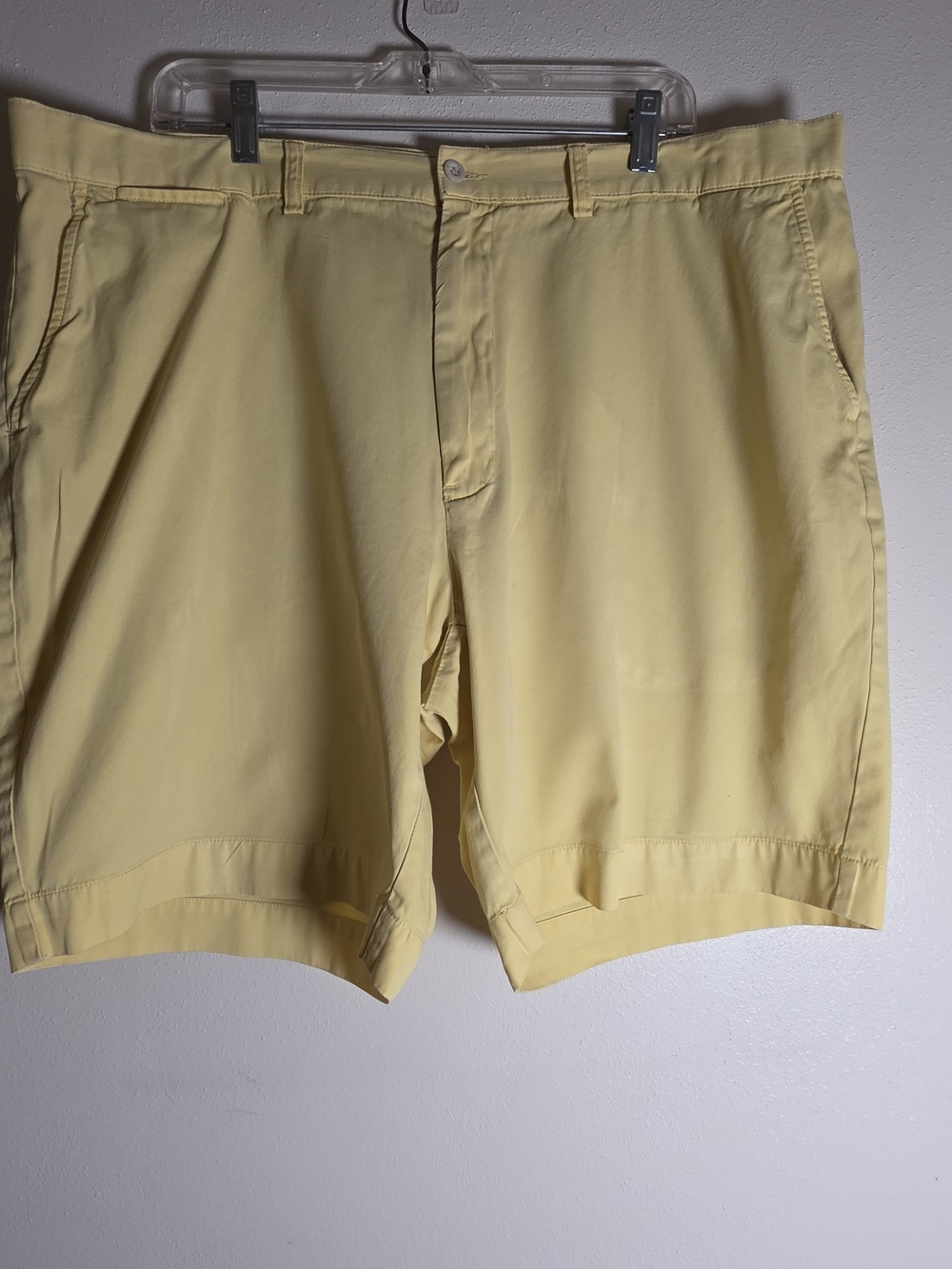 Polo by Ralph Lauren Pale Yellow Flat-Front Men's Shorts